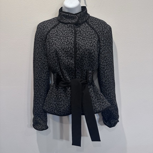 Sandro Jackets & Blazers - Sandro Women's Animal Print Jacket Size Small With Tie Waist Office Siren Career